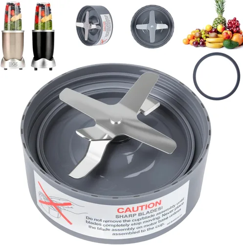 Cuchilla extractora de repuesto, compatible con licuadora NutriBullet 600 W/900 W de la serie Pro con juntas de sellado de goma de silicona de grado