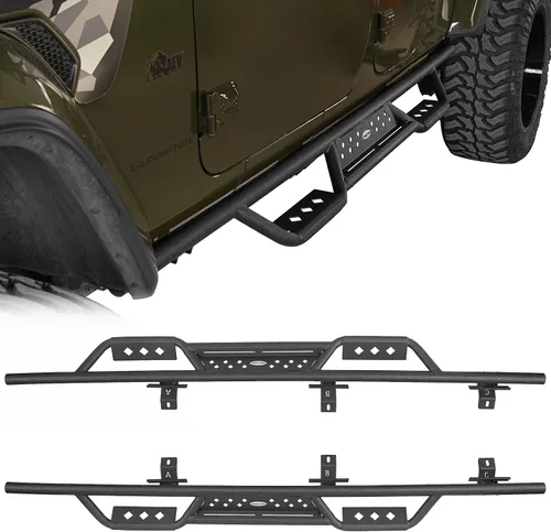 u-Box Gladiator - Estribo de 6.9 pulgadas para Jeep Gladiator JT 2020-2026, dos rieles deslizantes tubulares antideslizantes para escaleras