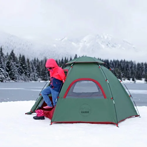 Miniatura 4 de KAZOO - Tienda de campamento para 2/4 personas, para exterior, impermeable, de fácil instalación, tienda de campaña para sombra para 2/3/4 personas