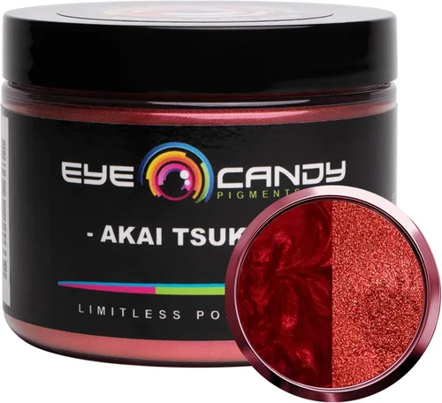 Eye Candy Pigments - Polvo de mica rojo real de primera calidad, Akai Tsuki Red (1.76 oz), para epoxi, resina, jabón, pintura, carpintería, vertido