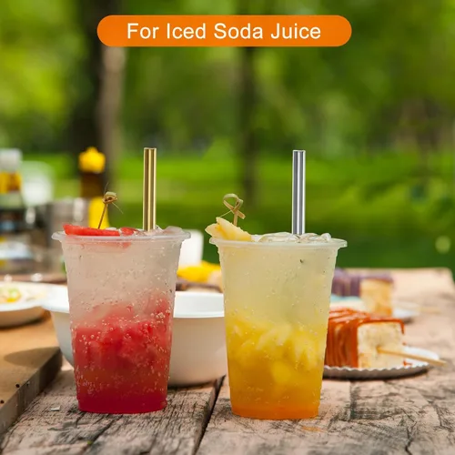 Miniatura 5 de uxcell 10 popotes de metal reutilizables, 8.5 pulgadas, con forma de corazón, de acero inoxidable para beber batido, bebidas frías, bebidas