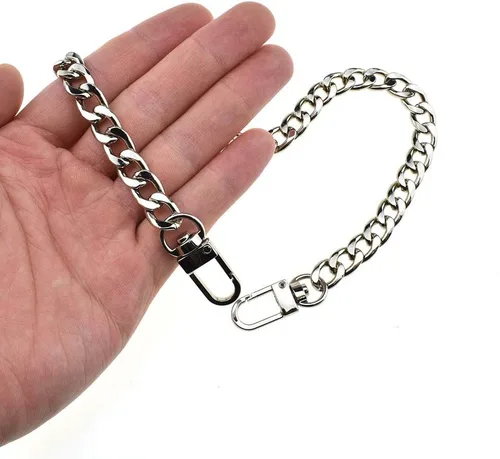 Miniatura 14 de HAHIYO Correa metálica de cadena para bolso de 43.3' de oro para bolso cruzado, bandolera y bolso de mano, cómoda y plana de 0.4' de ancho, extra