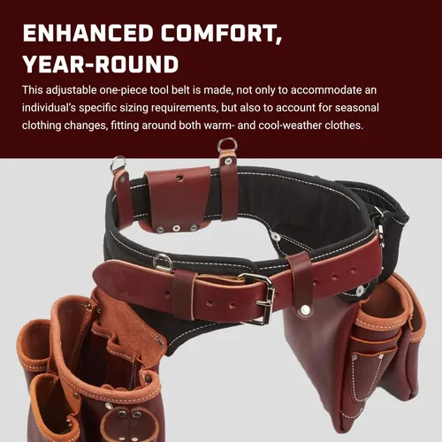 Miniatura 5 de Occidental Leather Cinturón de herramientas ajustable para Pro Framer – Mano izquierda – 21 bolsillos y portaherramientas – Fabricado en Estados