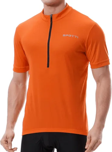 Miniatura 19 de Spotti Playera de manga corta para ciclismo de hombre con 3 bolsillos traseros, transpirable, secado rápido