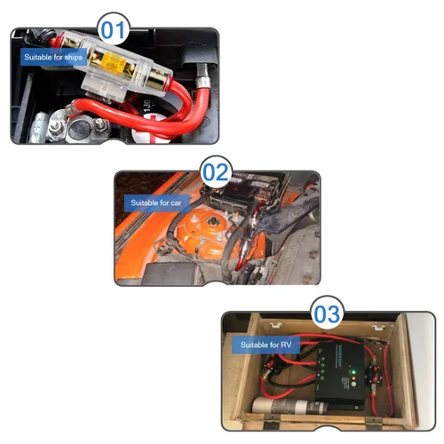 Miniatura 5 de Fielect Portafusibles AGU en línea con fusible de 80 amperios para audio de coche, amplificador de alarma, audio de camión, compresores 80A 1 pieza