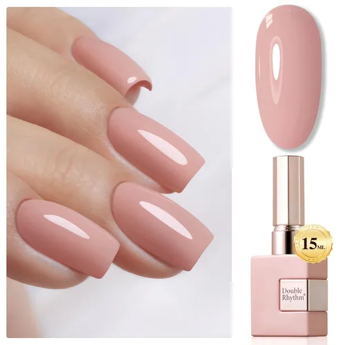 Miniatura 64 de Double Rhythm 15ml de esmalte de uñas en gel, color puro, mismo color, misma botella, esmalte de uñas de remoción para arte de manicura en salón