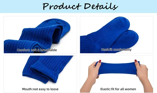 Miniatura 3 de Calcetines casuales de algodón para mujer, paquete de 3 calcetines básicos de color puro, suaves y cómodos