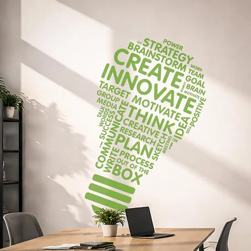 Miniatura 17 de Create Innovate - Calcomanía inspiradora para pared de oficina, ventana, aula, escuela, negocios, motivacional, bombilla de ciencia, regalo