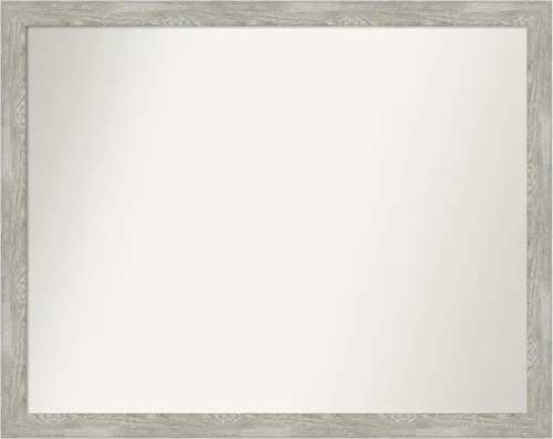 Miniatura 18 de Amanti Art Espejo de baño gris para sobre el fregadero, 31 x 48 pulgadas, espejo de tocador rectangular estrecho de color gris, marco de madera