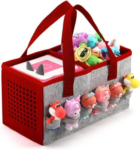 Miniatura 10 de Estuche de transporte para Toniebox Starter Set y figuras Tonies, bolsa plegable de tela de fieltro para viajes y juguete musical para Toniebox 2