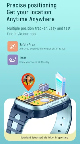 Miniatura 3 de MJVV 4G Reloj inteligente GPS para niños con función de llamada, Whatsapp, Line, Facebook, TikTok, rastreador, teléfono, reloj con videollamada