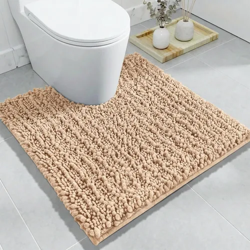 Miniatura 25 de Disolla Alfombra de baño pequeña, antideslizante, lavable, color beige, 17 x 24 pulgadas, súper absorbente, suave, alfombra de baño de felpilla