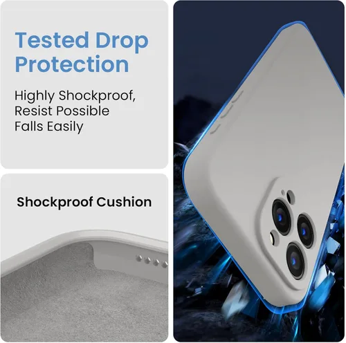Miniatura 4 de FireNova Funda diseñada para iPhone 15 Pro Max, funda de silicona mejorada [protección de cámara] con [2 protectores de pantalla], forro