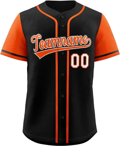 Miniatura 75 de Camisetas de béisbol personalizadas con botones de manga corta, número de nombre cosido personalizado / impreso para adultos y jóvenes