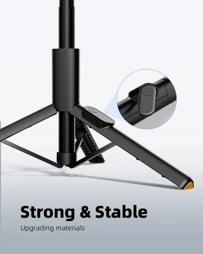 Miniatura 3 de TODI Selfie Stick Tripod for iPhone, 60" Lightweight Phone Tripod Stand with Wireless Remote, Extendable Selfie Stick for iPhone, All-in-1, Negro