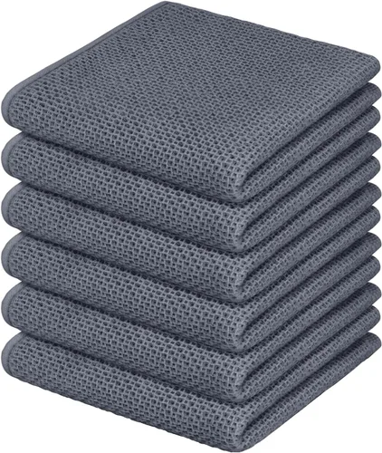 Miniatura 23 de Nialnant - Toalla de cocina 100% algodón, tejido gofre, suave, absorbente y de secado rápido, toallas para secar platos, trapos de limpieza - Multi