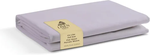 Miniatura 18 de Sábanas de 100% algodón percal, tamaño King, 1 sábana encimera, ropa de cama fresca, resistente y transpirable, crema