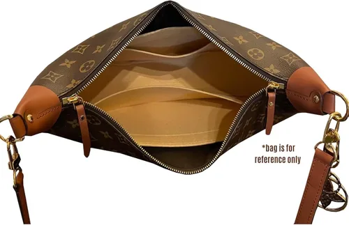 Miniatura 4 de Divitize Organizador de bolso de alta calidad compatible con LV Loop Hobo GM bolsa inserta – Inserto de fieltro hecho a mano de 0.079 in, ajuste