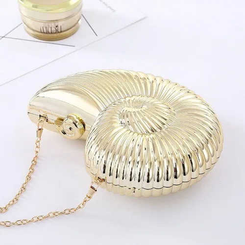 Miniatura 9 de QZUnique Conch - Bolso bandolera con correa de cadena para mujer, de acrílico