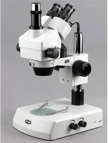 Miniatura 2 de AmScope SM-2TZ-DK Microscopio de zoom estéreo trinocular profesional, ocular WH10x, aumento de 3.5X-90X, objetivo de zoom 0.7X-4.5X, iluminación