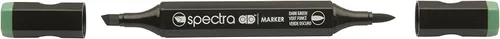 Miniatura 6 de AD Marker Chartpak Spectra, Tri-Nib y cepillo de doble punta, verde manzana, 1 cada uno (S044AD)