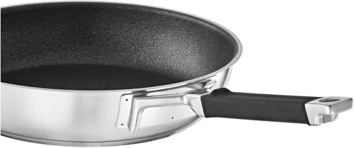 Miniatura 2 de Rösle Silence Pro - Sartén con revestimiento antiadherente resistente a los arañazos ProResist, mango de silicona, 7.9 in, acero inoxidable 18/10
