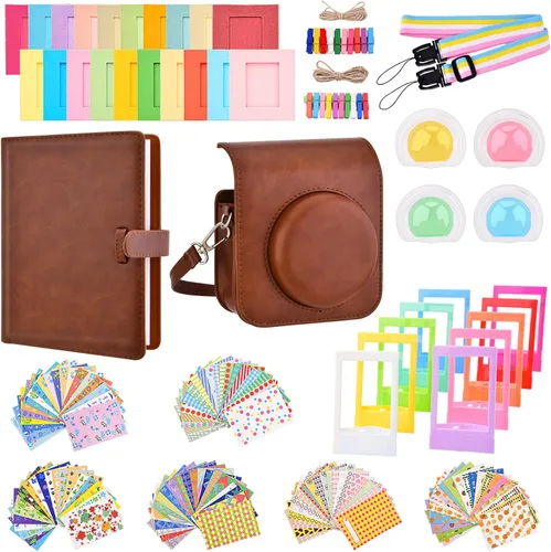 Miniatura 14 de Sunmns Mini 12 Kit de accesorios para cámara instantánea, paquete de accesorios compatible con cámara instantánea Instax Mini 12, incluye estuche