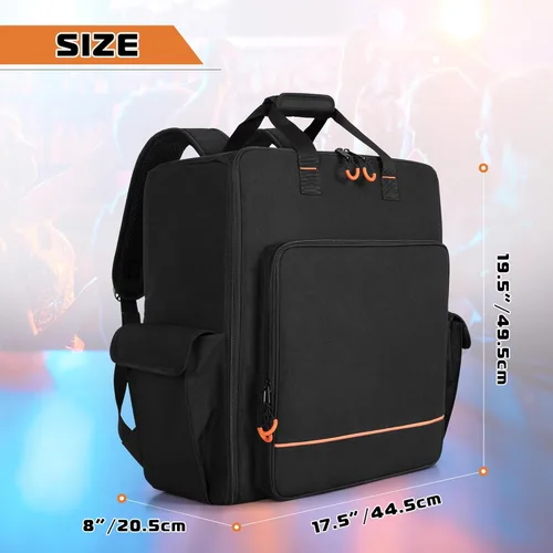 Miniatura 6 de LUXJA Bolsa de luz acolchada para par (mochila) se adapta a 8 luces par, funda de luces par con divisor interior y bolsillos para accesorios