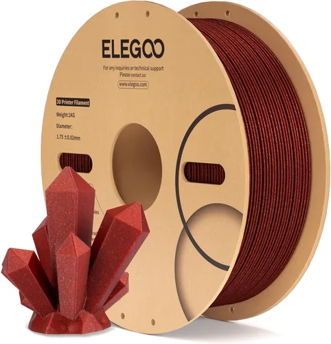 Miniatura 15 de ELEGOO Filamento PLA Seda Cobre 1.75mm 1KG, Filamento para Impresora 3D con Precisión Dimensional +/- 0.02mm, Carrete de 1kg (2.2lbs) Compatible