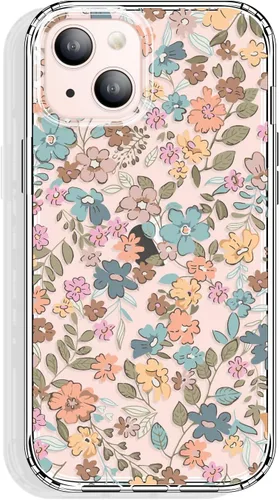 Miniatura 42 de GYZYA Funda transparente para iPhone 14 y iPhone 13 de 6.1 pulgadas con diseño de patrón, funda protectora delgada de TPU + parachoques a prueba