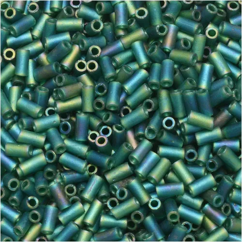 Miniatura 2 de Miyuki #1 Cuentas de cristal para corneta de 0.118 x 0.059 in Emerald Ab -Aprx 0.67 oz