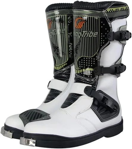 Miniatura 3 de 1Storm Botas de motocross MX ATV Dirt Bike Rider Long High Racing Negro MBM006, B1007 Rojo