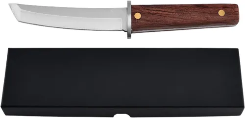 Miniatura 3 de Cuchillo de hoja fija de supervivencia, cuchillo utilitario de caza de camping al aire libre, mango de madera
