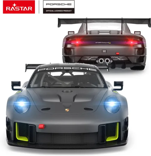 Miniatura 3 de RASTAR Coches RC 1/14 Porsche 911 GT2 RS Clubsport 25 Auto de juguete Porsche con control remoto para niños, gris 2.4GHz