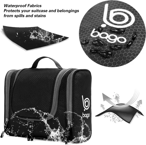 Miniatura 4 de Bolsa de Aseo de Viaje Bago Bolsa de Aseo Impermeable Colgante Bolsa de Aseo Grande para Baño y Viaje Organizador de Bolsa de Artículos de Tocador