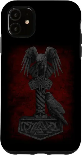 Miniatura 7 de Funda Huginn y Muninn de Mjolnir Odín de Thor para iPhone 14 Mitología nórdica vikinga