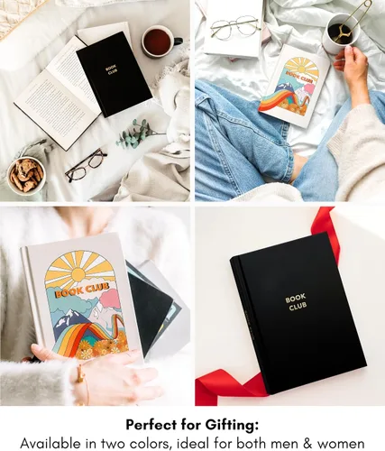 Miniatura 5 de Diario de libros Lamare para amantes de los libros – Diario de seguimiento de lectura de tapa dura con marcador de cinta, seguimiento, organización