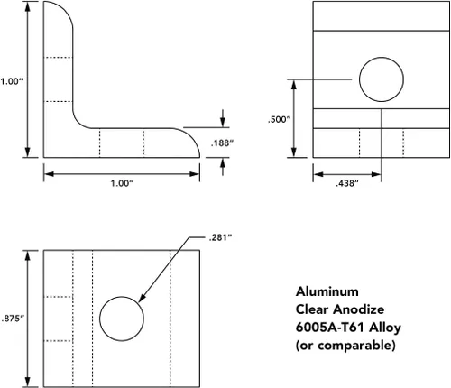 Miniatura 3 de 8020, 4119, 10 Series Aluminio Soporte de esquina interior de 2 agujeros Soporte de ángulo de 90 grados para extrusiones extruidas con ranura en T