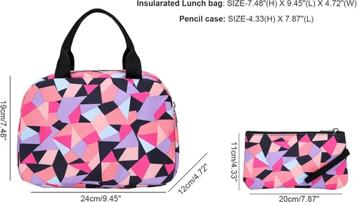 Miniatura 3 de JiaYou Niña Flor Impreso Primaria Junior High University School Bag Bookbag Mochila, 2# Rosa-3pcs, Viajar