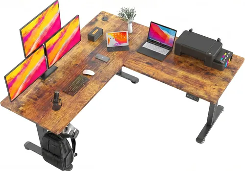 Miniatura 9 de Farexon Escritorio eléctrico de pie de altura ajustable de 48 x 24 pulgadas con escritorio de pie antifatiga tablero de equilibrio (20.9 x 13.8)
