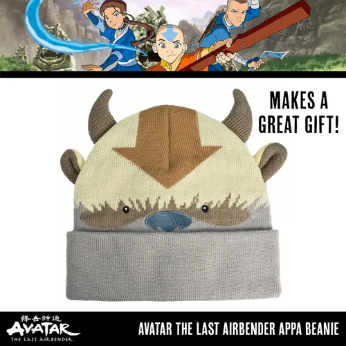 Miniatura 6 de Concept One Avatar The Last Airbender Appa - Gorro de punto acrílico con puño, multicolor, talla única