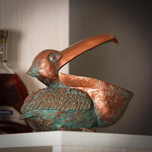 Miniatura 3 de Pelican - Decoración de mesa de estatua para el hogar y la oficina, decoración creativa de resina de Pelícano, cesta de almacenamiento, adorno