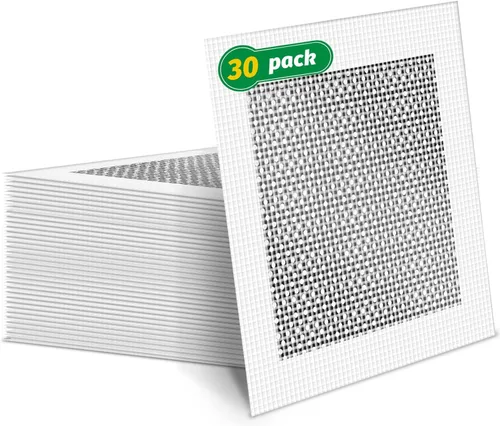 30 piezas de parche de paneles de yeso de 6 pulgadas, parches de reparación de pared, kit de reparación autoadhesivo de fibra de vidrio para