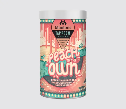 PEACH IPA Muntons Tap Room Edición Limitada Serie Melocotón A SU PROPIO Kit de cerveza enlatada Receta #05