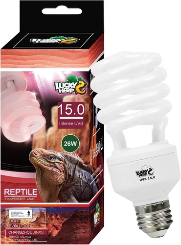 Miniatura 12 de LUCKY HERP Bombilla de Luz Compacta Fluorescente UVA UVB para Reptiles del Desierto 10.0 26W