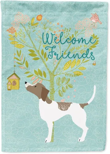 Miniatura 90 de Caroline's Treasures BB7594GF Bandera de jardín de Husky siberiano con texto en inglés "Welcome Friends" - Bandera decorativa para patio exterior