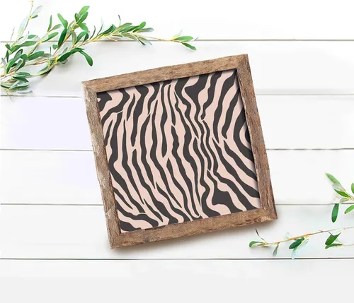 Miniatura 2 de GSS Designs - Plantillas de cebra para pintar sobre lienzo de madera, papel, tela, azulejos de pared, plantillas de piel de cebra, 12 x 12 pulgadas
