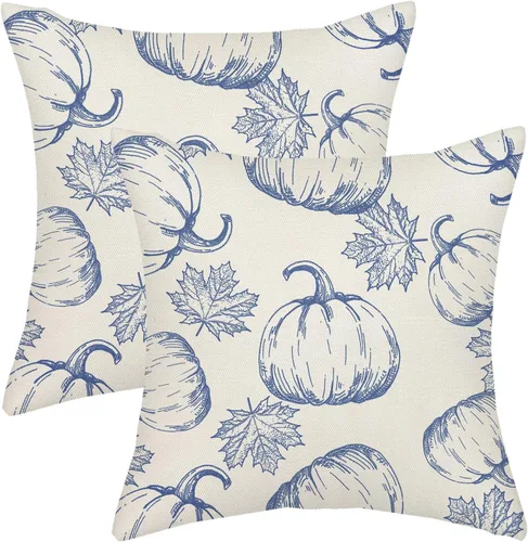 Miniatura 54 de AGAYNA Juego de 2 fundas de almohada decorativas con diseño de acuarela verde salvia para árbol de Navidad de 16 x 16 pulgadas, para sofá, invierno