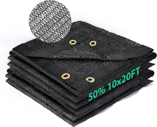 Miniatura 15 de Kesfitt Tela de sombra 70% para jardín, red resistente de 10 x 20 pies, lona de malla con material de polietileno de alta densidad y ojales