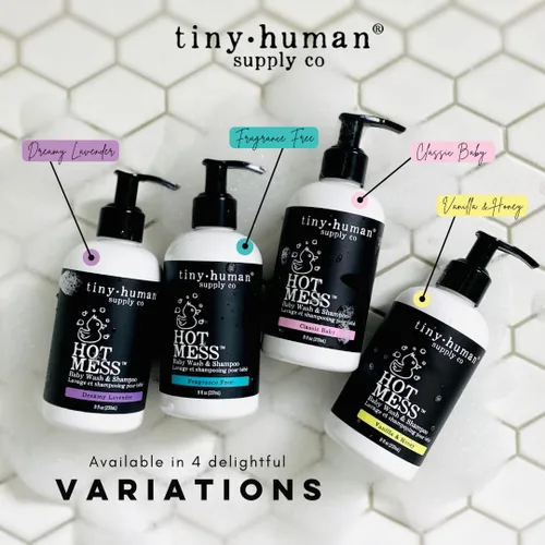 Miniatura 4 de Tiny Human Supply Co Hot Mess Baby Wash & Shampoo, Classic Baby, 8 onzas (paquete de 1) pH equilibrado, ingredientes naturales, sin sulfatos